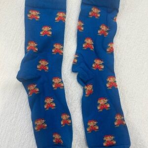 Blue Mario Patterned Socks